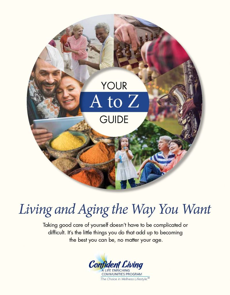 front cover of a to z of living and aging well ebooklet