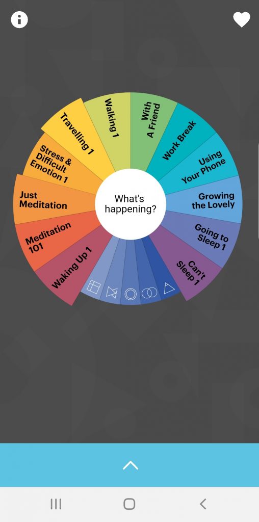 screenshot of buddhify mindfulness  app